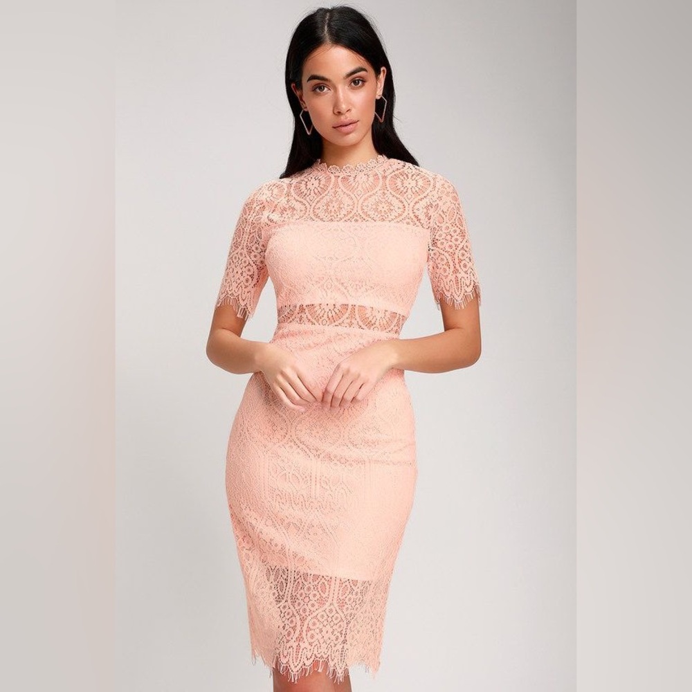 Lace midi dress